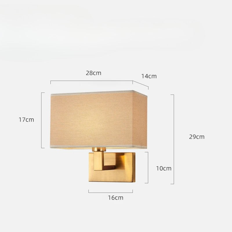 LumaNova Modern Wall Mount Bedside Lamp And Fabric Shade