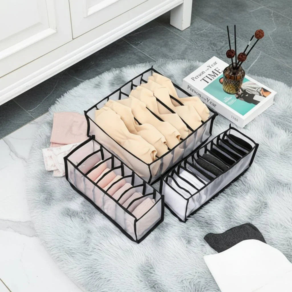 Organizzatore per guardaroba ORGANIX con contenitore in tessuto