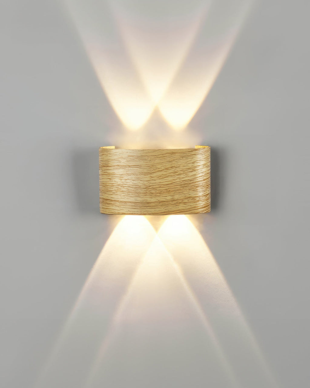 Lumina Woodgrain Outdoor LED Wall Sconce With Weather Resistant Finish
