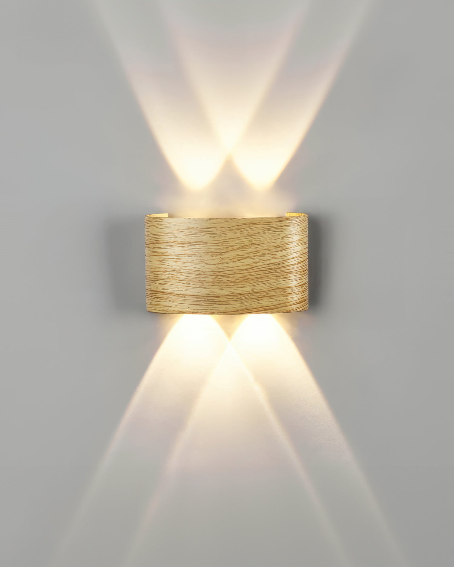 Lumina Woodgrain Outdoor LED Wall Sconce With Weather Resistant Finish