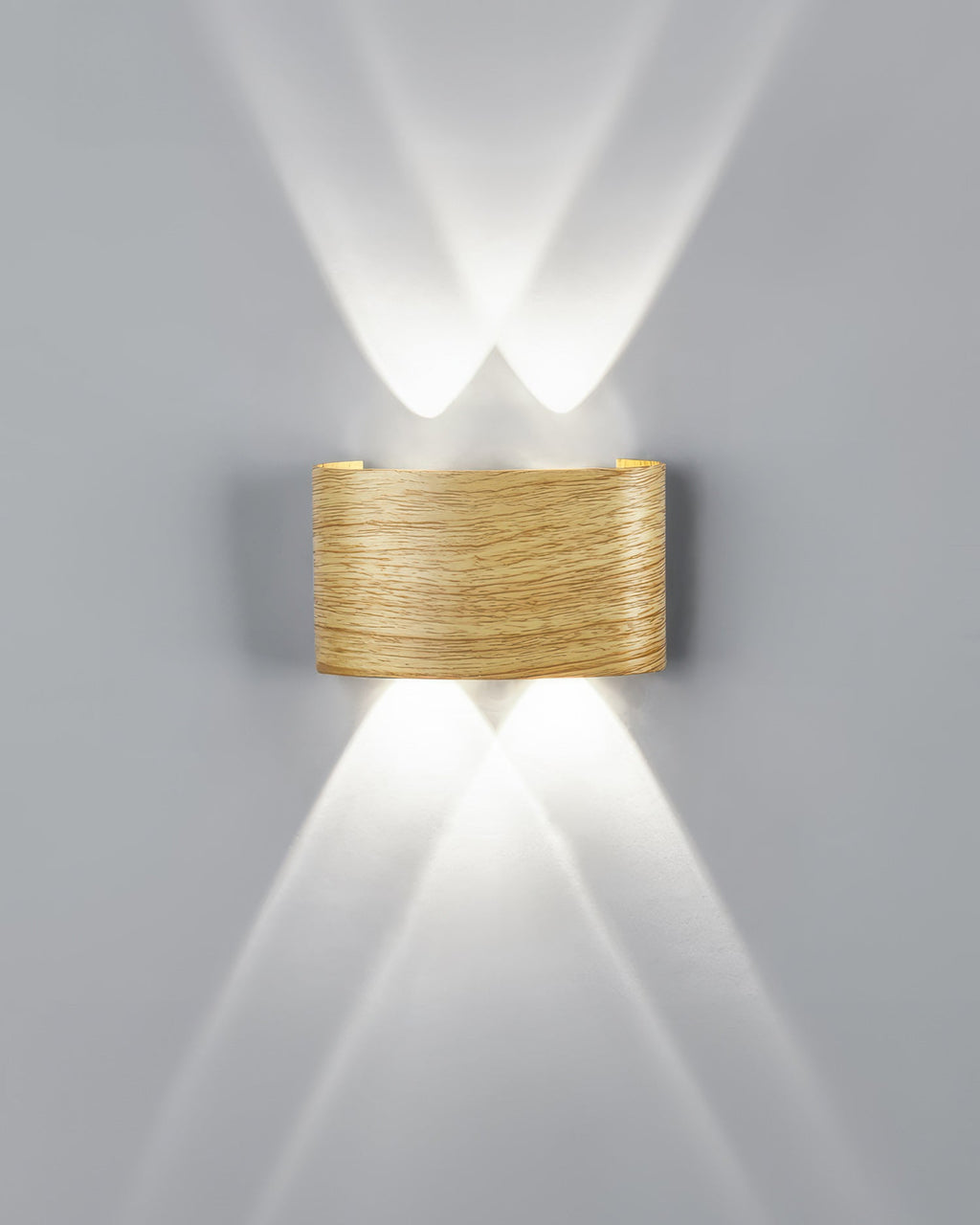 Lumina Woodgrain Outdoor LED Wall Sconce With Weather Resistant Finish