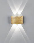 Lumina Woodgrain Outdoor LED Wall Sconce With Weather Resistant Finish