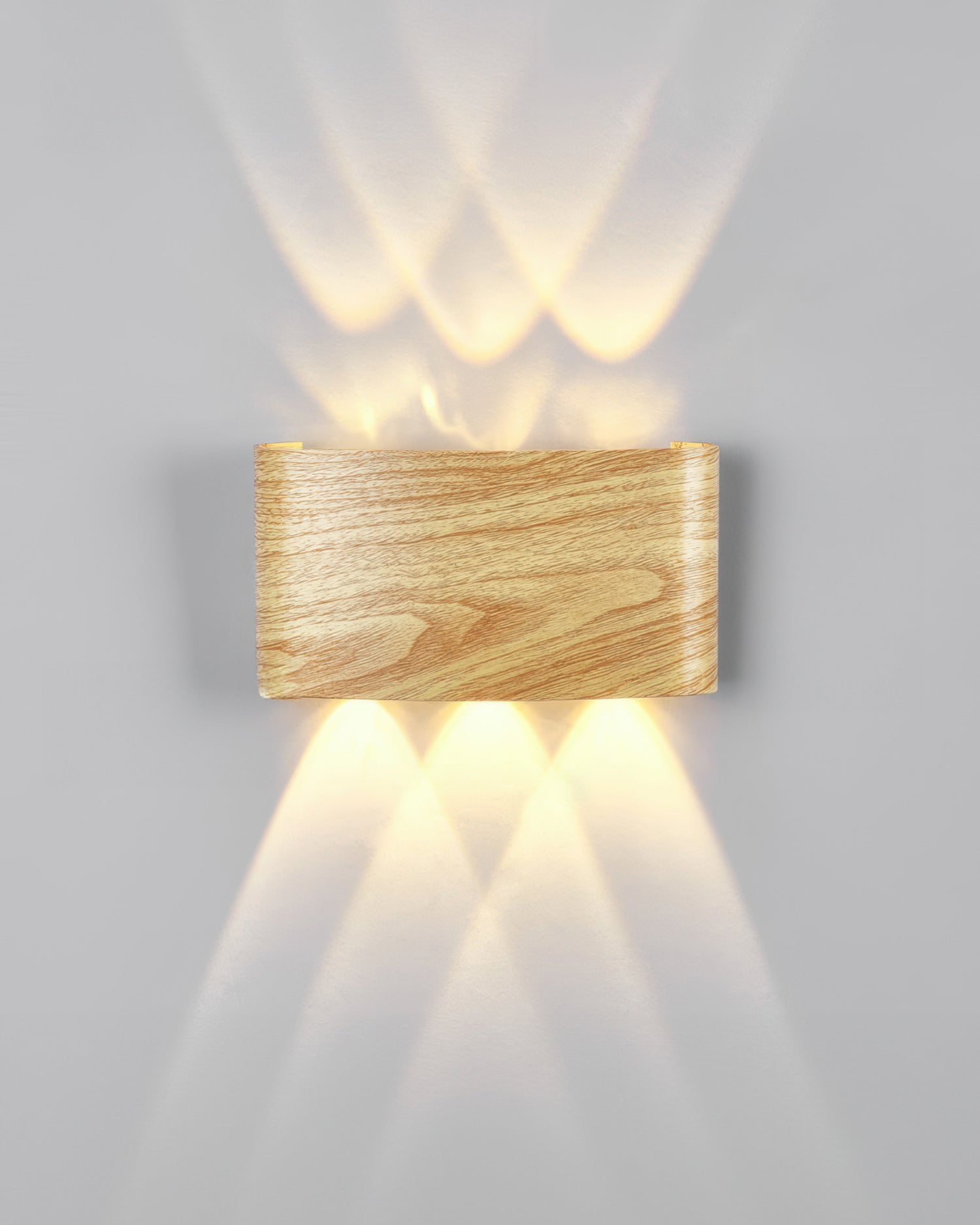 Lumina Woodgrain Outdoor LED Wall Sconce With Weather Resistant Finish