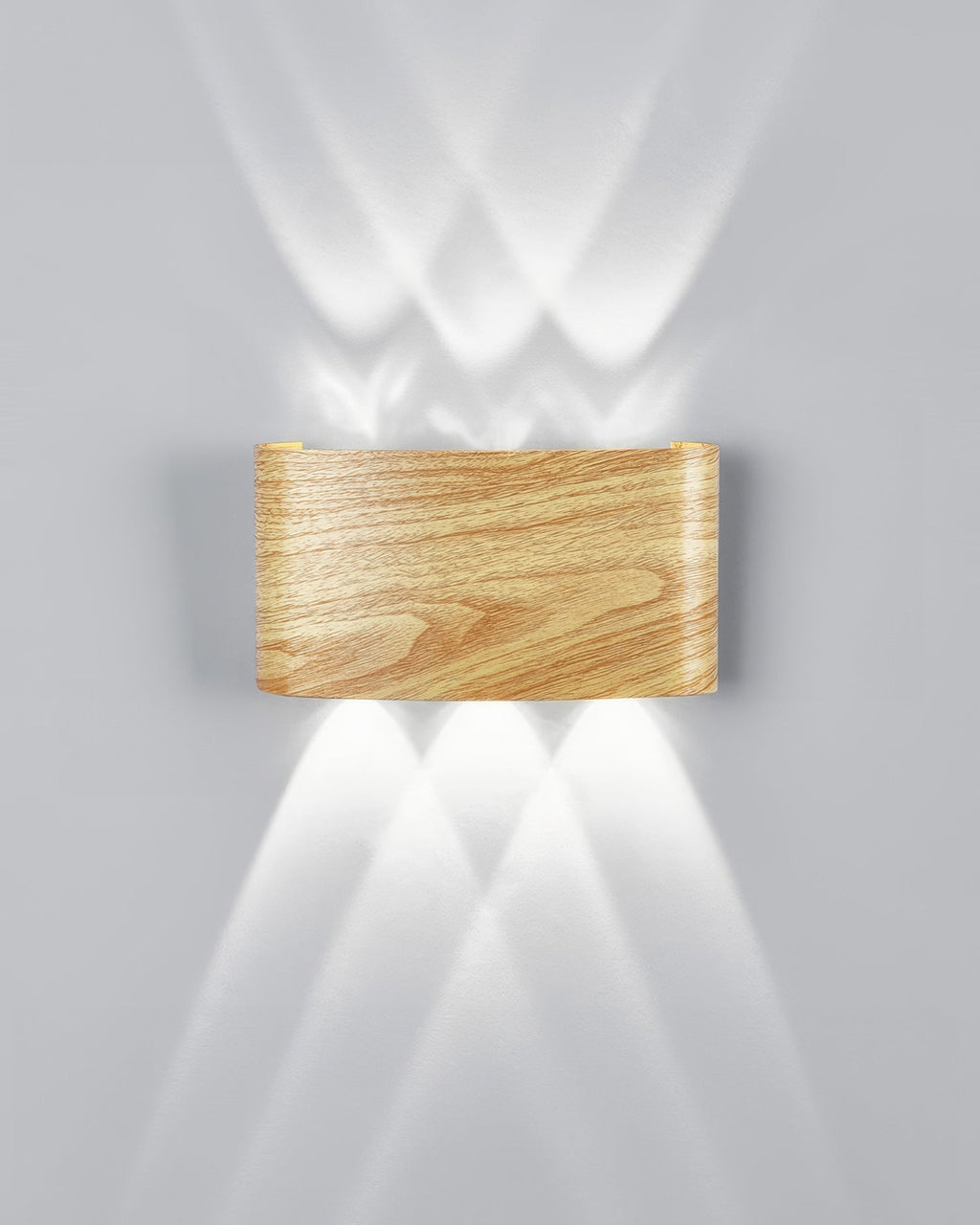 Lumina Woodgrain Outdoor LED Wall Sconce With Weather Resistant Finish