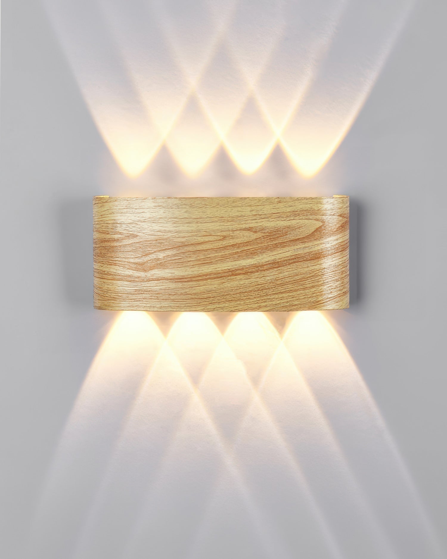 Lumina Woodgrain Outdoor LED Wall Sconce With Weather Resistant Finish