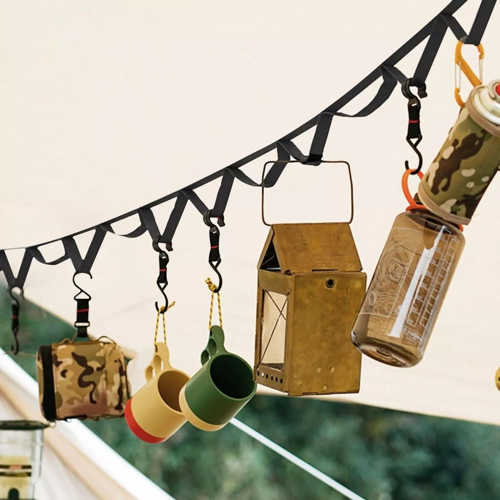 Justerbar utendørs tau-lanyard for camping og fotturer