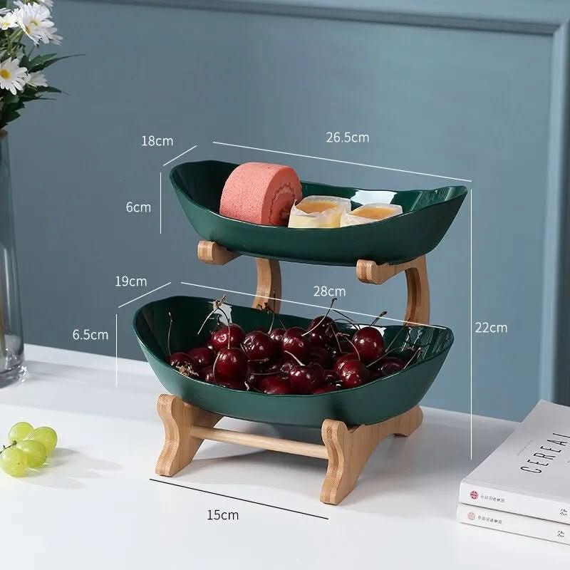 Ovaluxe Obstschale mit zwei und drei Ebenen, eleganter Küchenorganizer