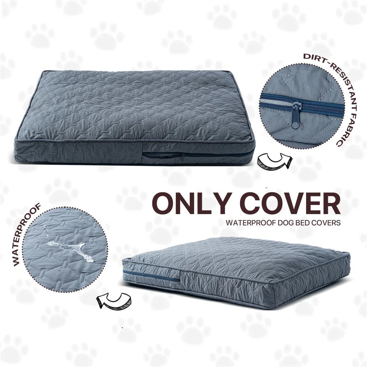 PAWCOZY SHELL Hoes voor hondenbed voor grote rassen voor hondencomfort