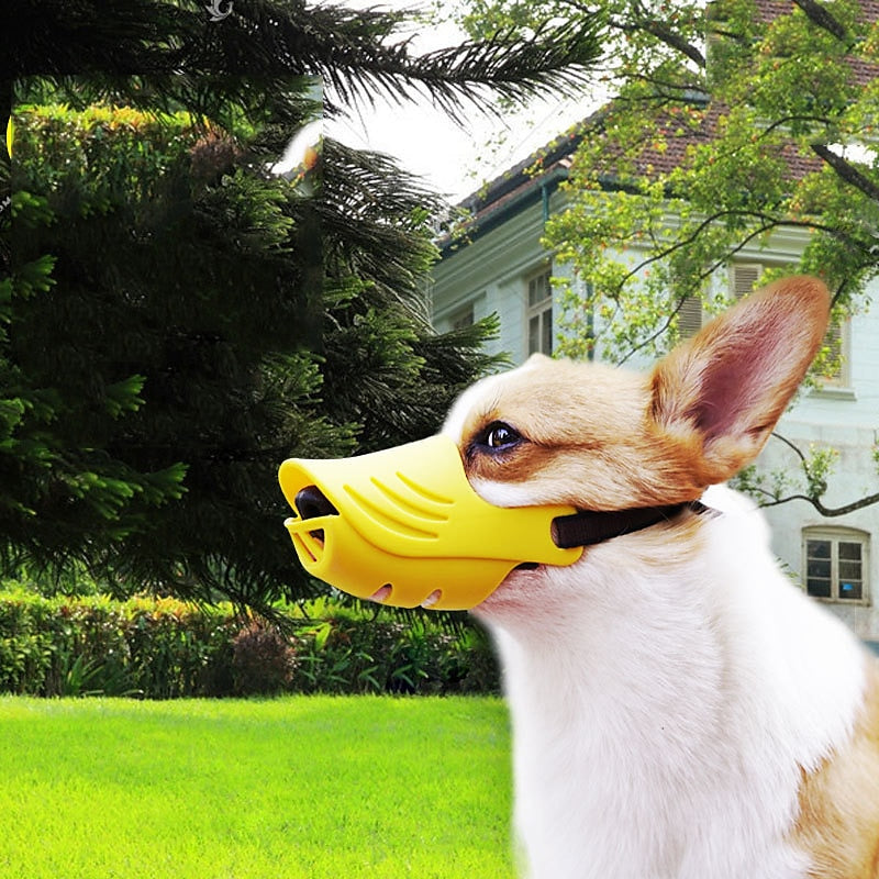 Dog Muzzle With Bright Soft Silicone For Daily Walks In Colorful Style