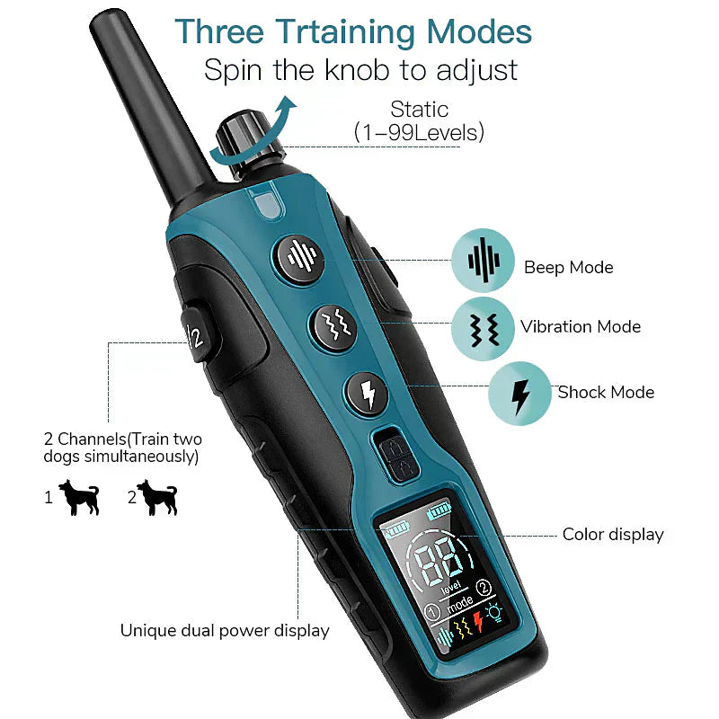 Advanced Remote Collar For Training Dogs With 2000-Metre Range