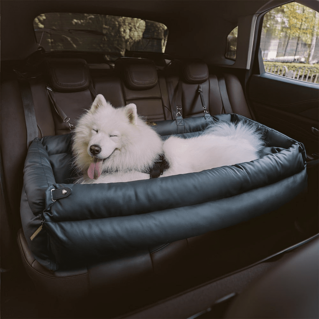 PAWPRESTIGE Premium Kunstleder Hundesitzbett, groß