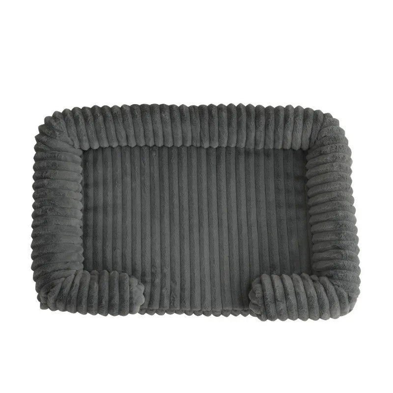 Pawzen Memory Foam Dog Bed With Bolster For Comfortable Rest
