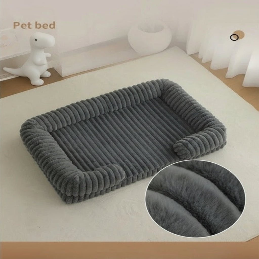 Pawzen Memory Foam Dog Bed With Bolster For Comfortable Rest