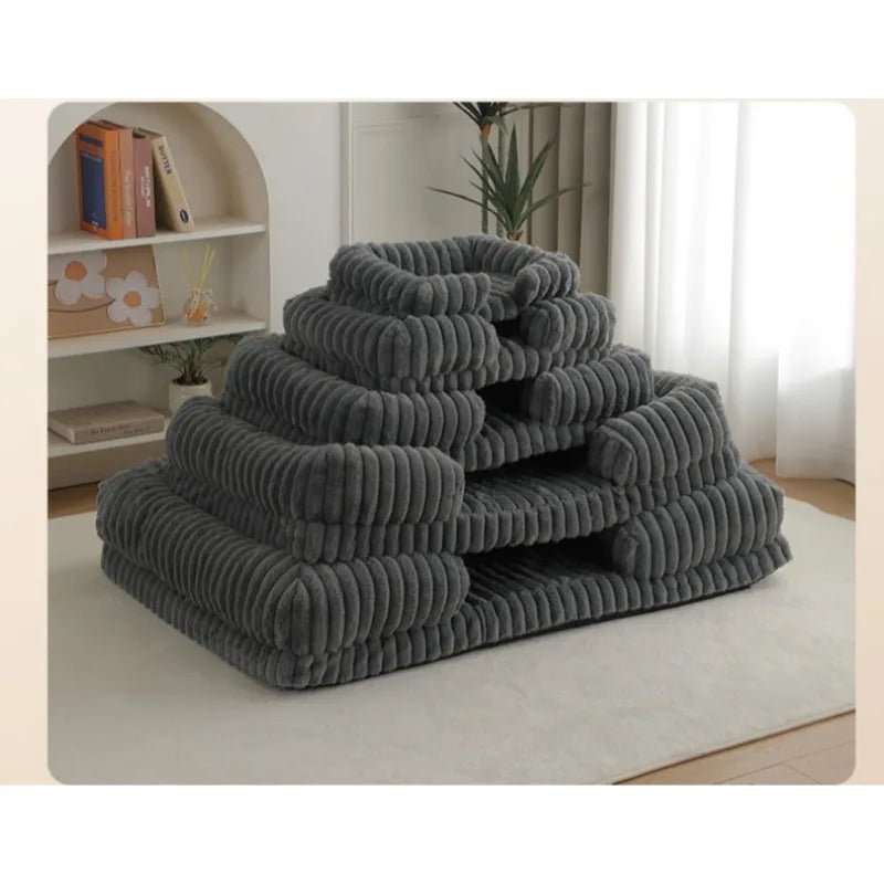 Pawzen Memory Foam Dog Bed With Bolster For Comfortable Rest