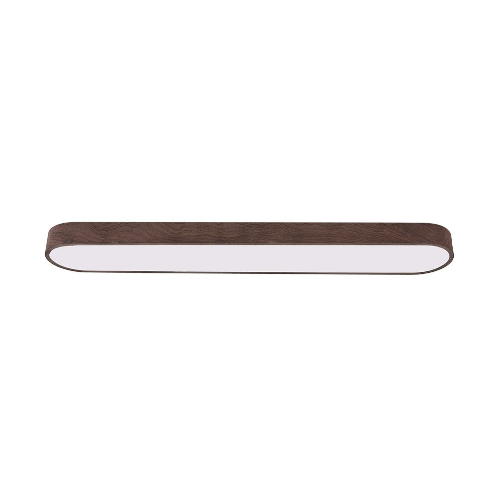 Nordic Glow Oval LED Ceiling Mount With Wood Accent Fixture
