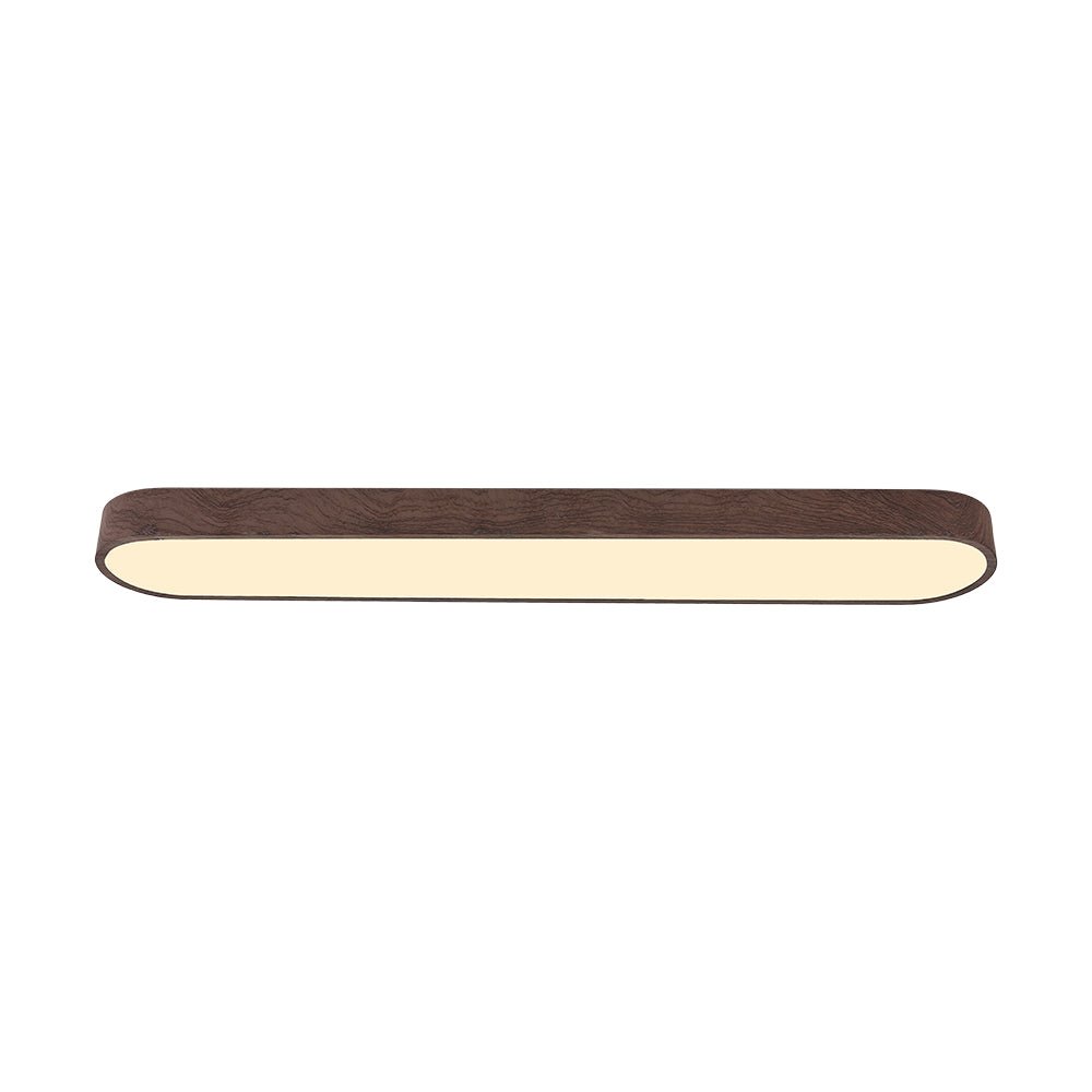 Nordic Glow Oval LED Ceiling Mount With Wood Accent Fixture
