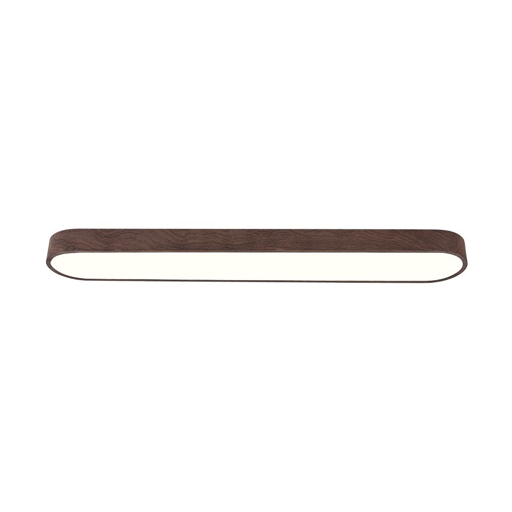 Nordic Glow Oval LED Ceiling Mount With Wood Accent Fixture
