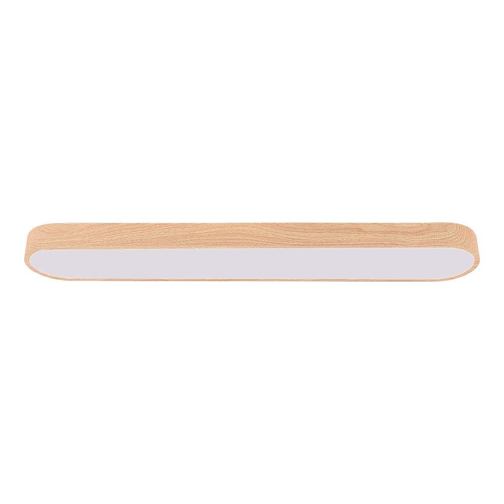 Nordic Glow Oval LED Ceiling Mount With Wood Accent Fixture
