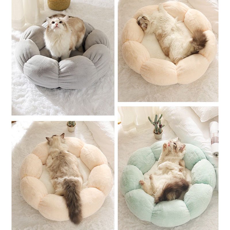 Petalnap Flower-Shaped Cat Bed For Cozy Comfort And Deep Sleep