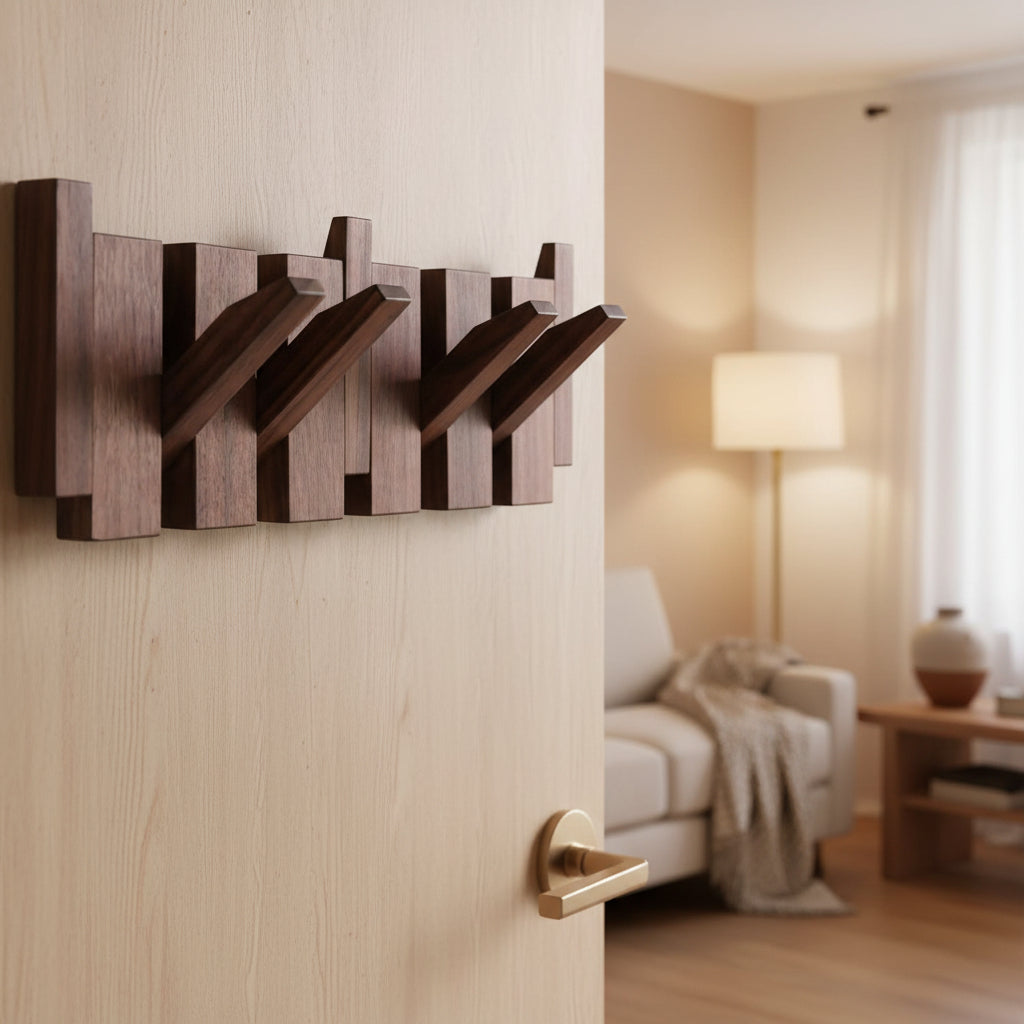 Pianohang Wall Mount Wardrobe With Folding Hooks For Hallways