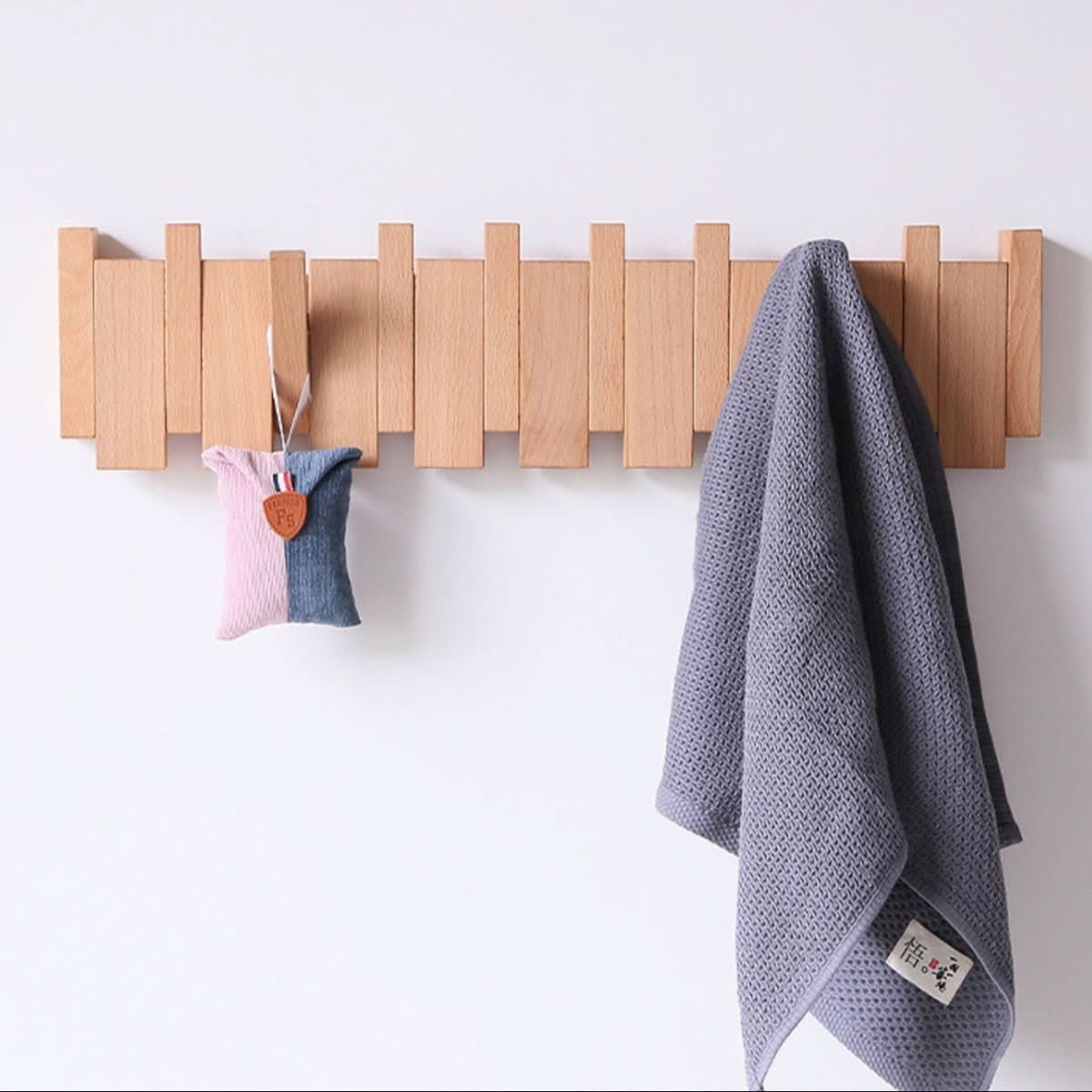 Pianohang Wall Mount Wardrobe With Folding Hooks For Hallways