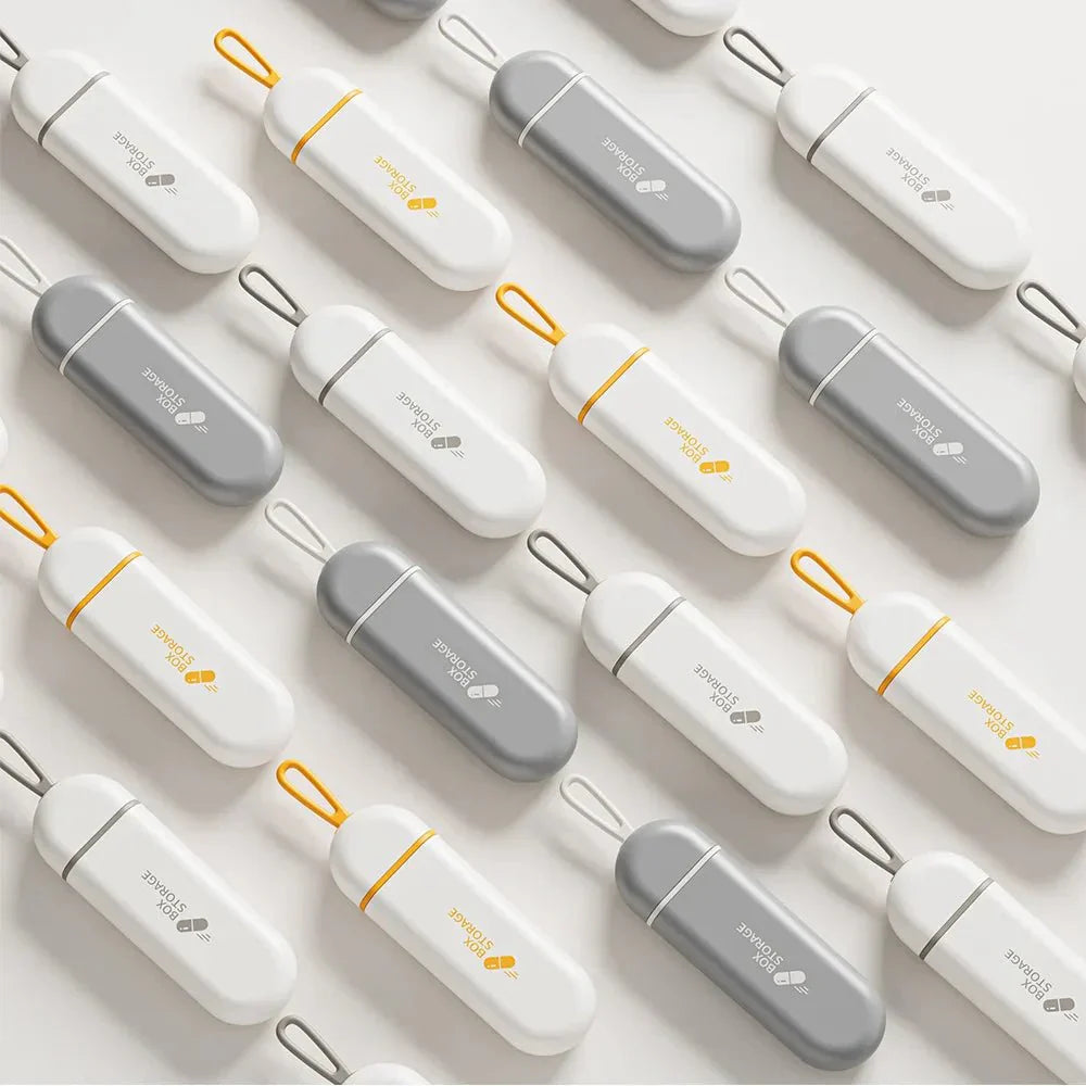 Boîte à pilules de voyage compacte Pilltrip pour médicaments quotidiens