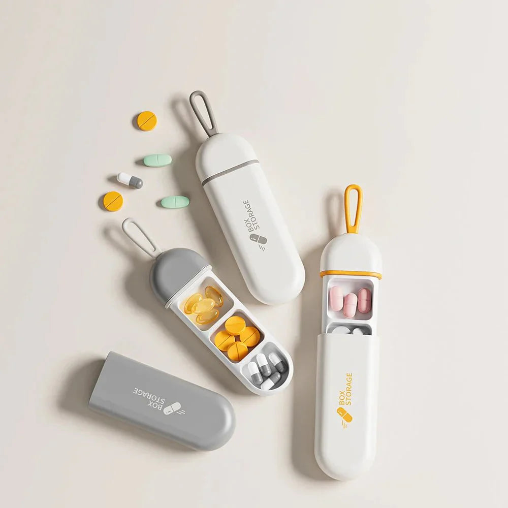 Boîte à pilules de voyage compacte Pilltrip pour médicaments quotidiens