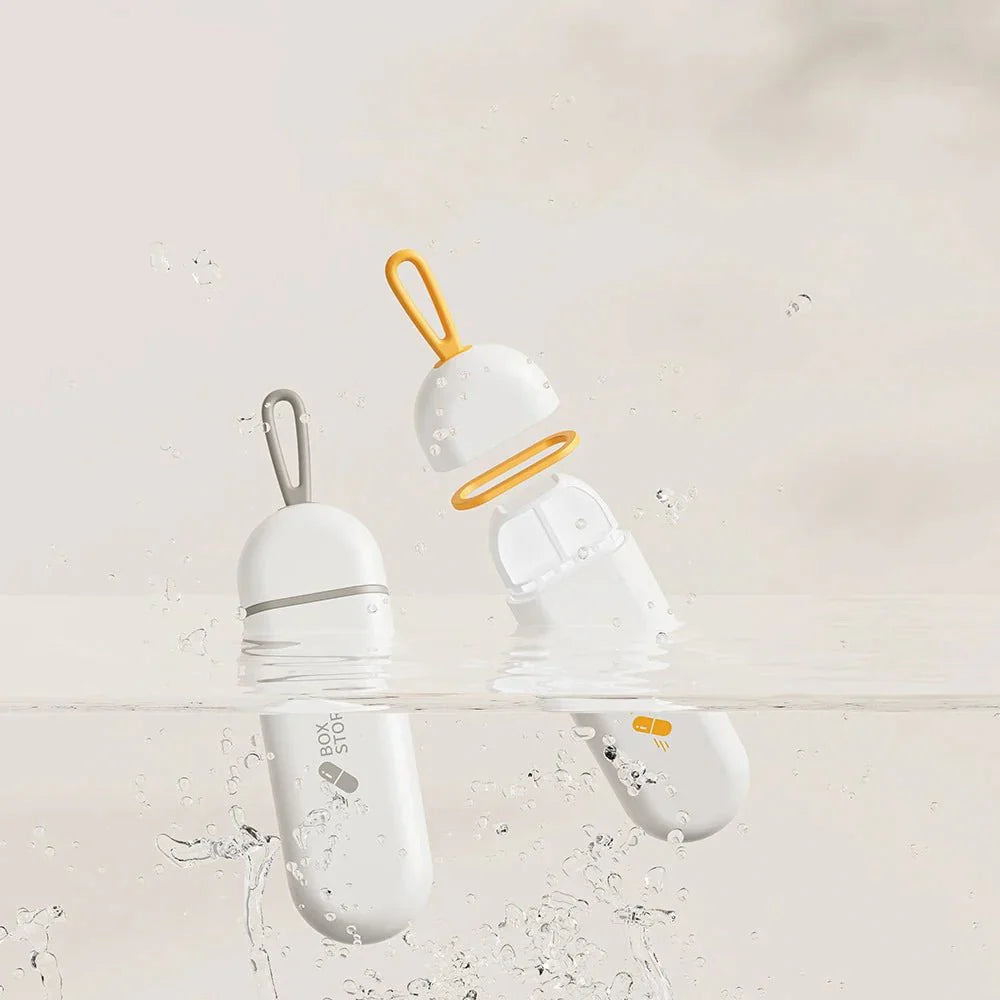 Boîte à pilules de voyage compacte Pilltrip pour médicaments quotidiens