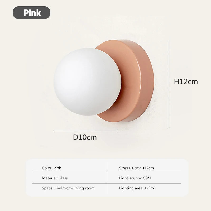 Nova Glas Wandleuchte Nordisch LED Minimalistische Wandlampe