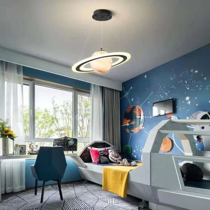 Lampada Planet Lamp Plafoniera Cosmica per Camerette a Tema Spaziale