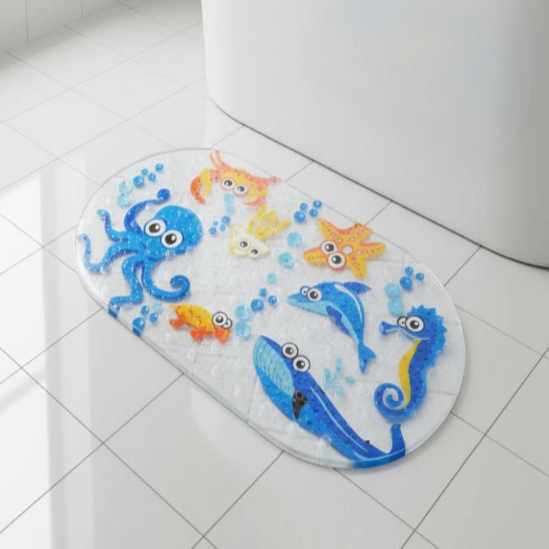 PLAYTUB SAFEPLAY Non Slip Bath Mat For Kids With Colorful Cartoon Print