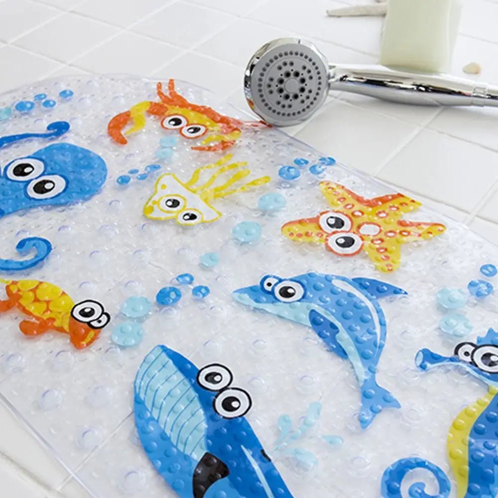 PLAYTUB SAFEPLAY Non Slip Bath Mat For Kids With Colorful Cartoon Print
