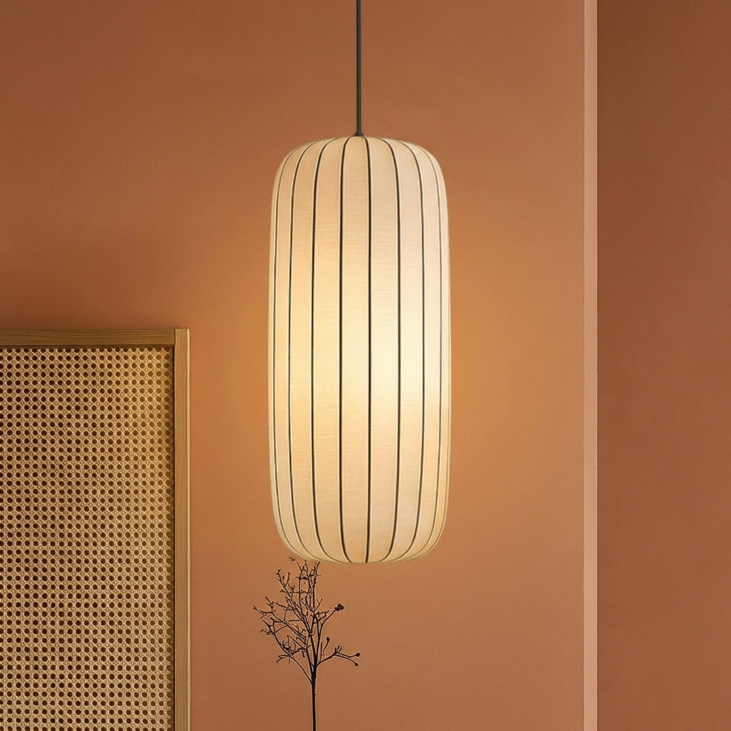 SilkLuma Elegancka Współczesna Lampa Wisząca do Kuchni z Abażurem z Jedwabiu
