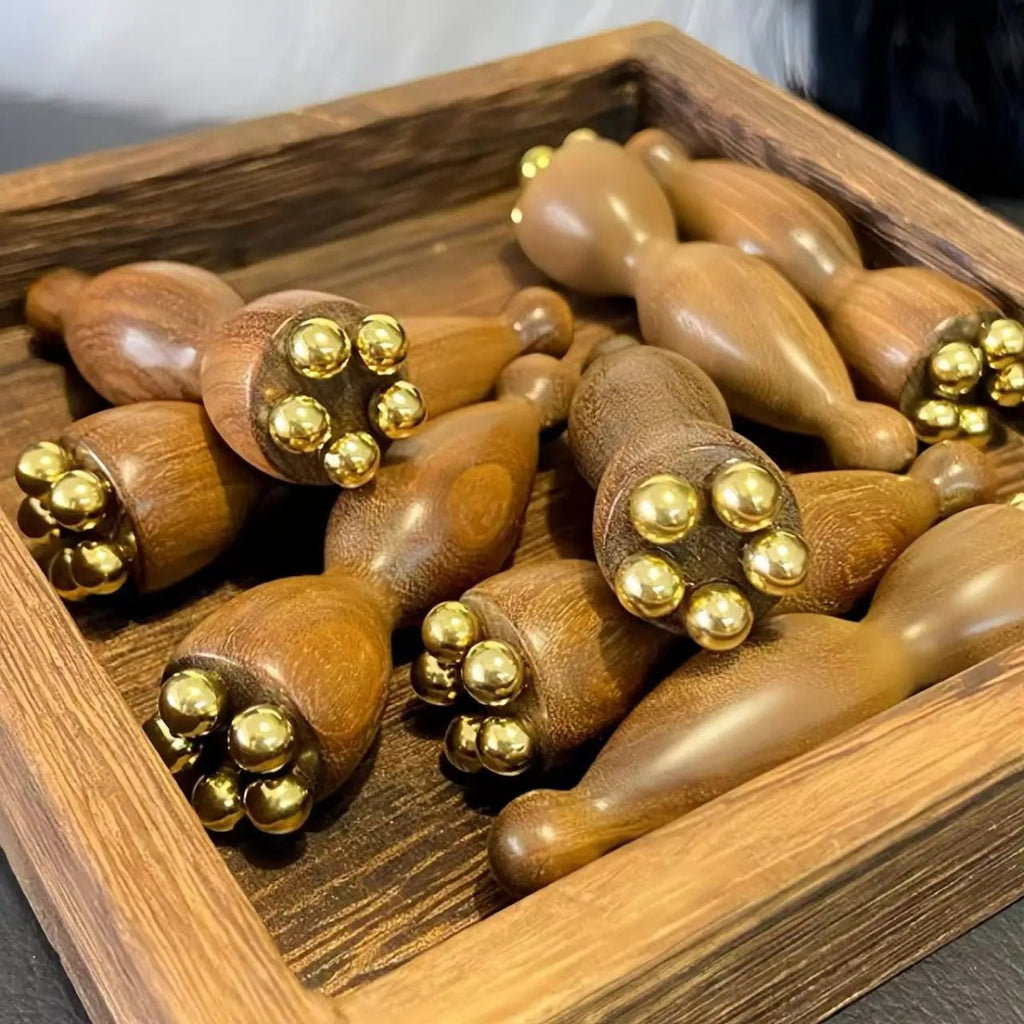 جهاز تدليك الوجه بودليفت سيدبود من النحاس وخشب الورد