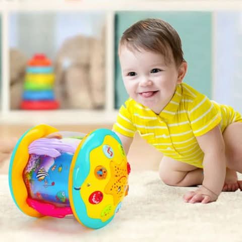 NovaRhythm Magic Baby Drum Toy With Light And Sound