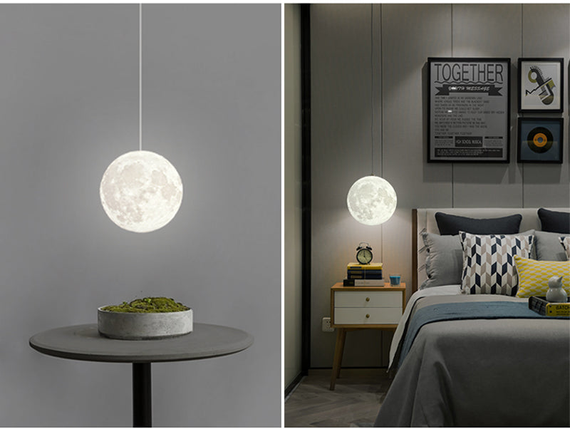 Přívěsek lampa Plný měsíc 3D měsíční světlo závěsná dekorace dekorativní noční světlo