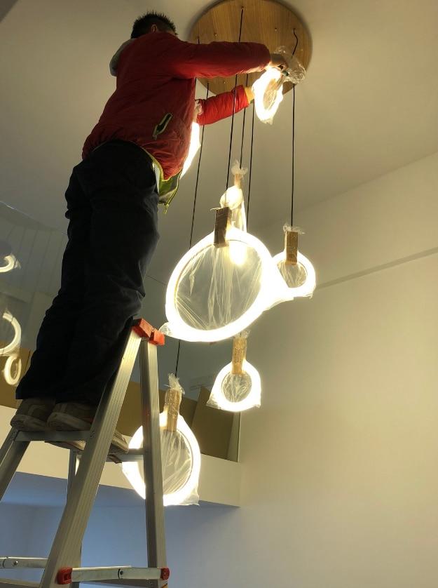 Lampadario a anello Kowa per soffitto, illuminazione per arredamento moderno della casa