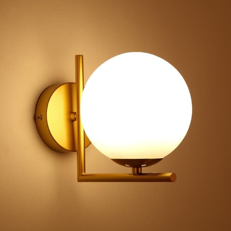 Lumina Orb Nástěnné svítidlo s plovoucí skleněnou koulí, minimalistické