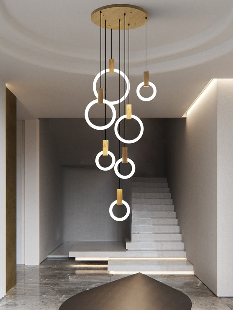 Lampadario a anello Kowa per soffitto, illuminazione per arredamento moderno della casa