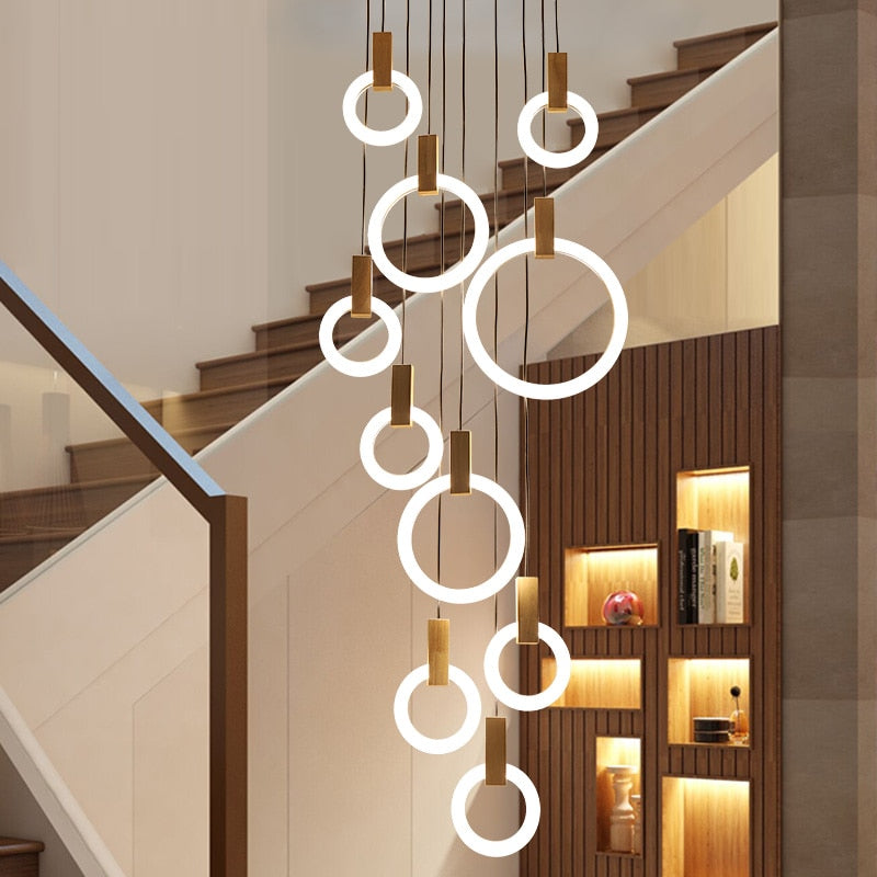 Lampadario a anello Kowa per soffitto, illuminazione per arredamento moderno della casa