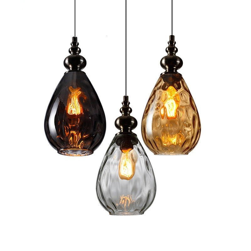 Liora Drop Glass Pendant Lamp in Modern Nordic Style