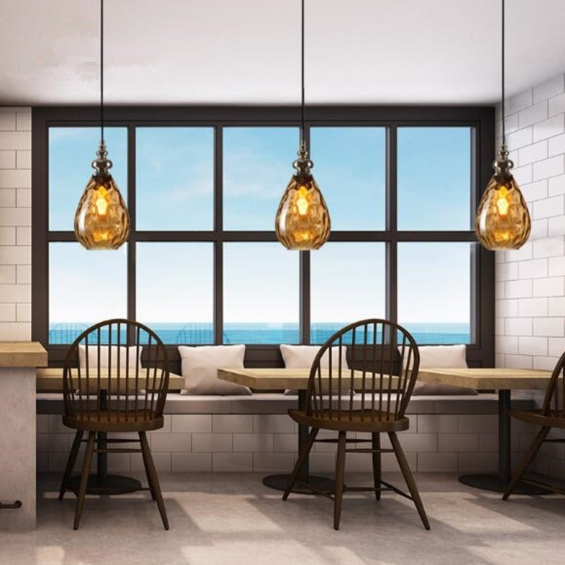 Liora Drop Glass Pendant Lamp in Modern Nordic Style