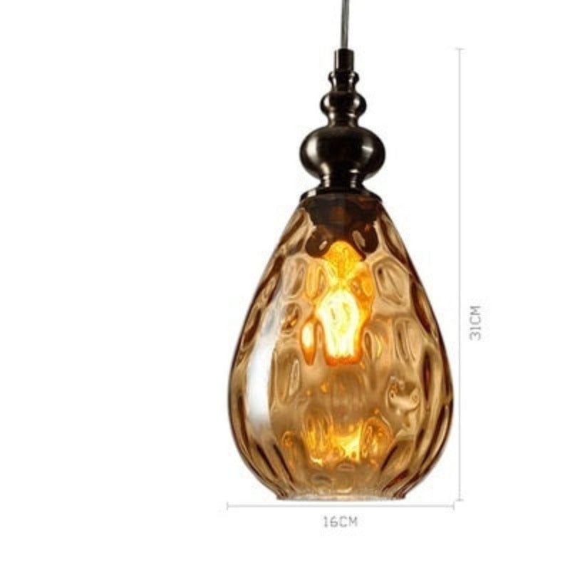 Liora Drop Glass Pendant Lamp in Modern Nordic Style