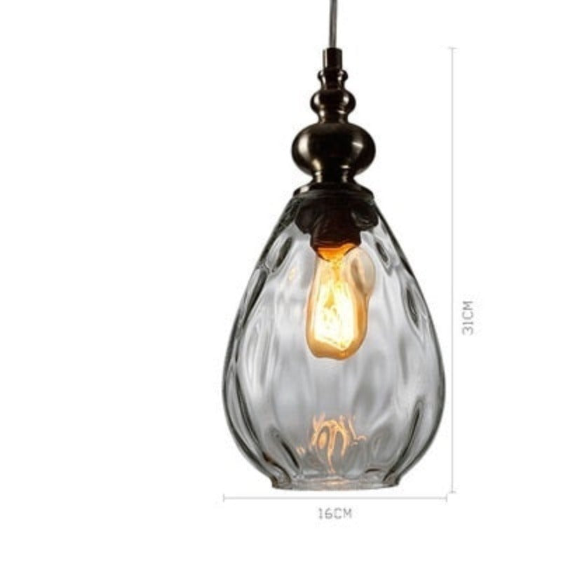 Liora Drop Glass Pendant Lamp in Modern Nordic Style