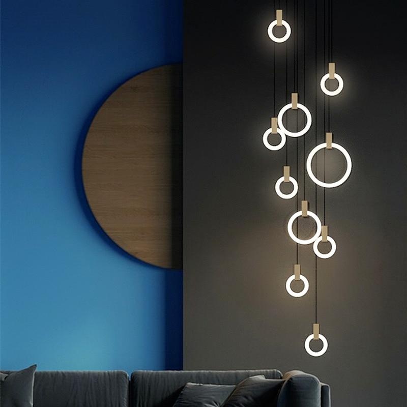 Lampadario a anello Kowa per soffitto, illuminazione per arredamento moderno della casa