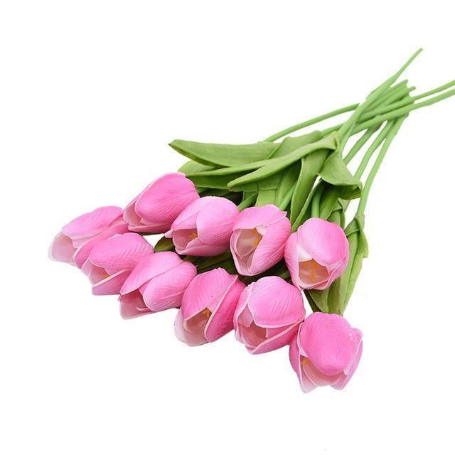 Flores Artificiales de Tulipanes Falsos de 10 Piezas