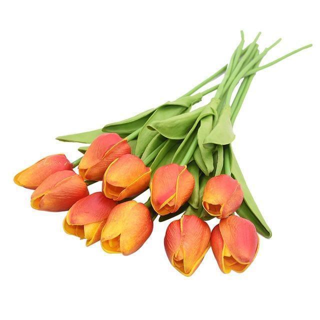 Flores Artificiales de Tulipanes Falsos de 10 Piezas