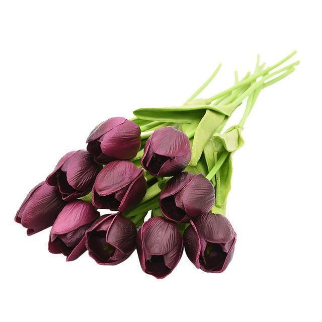 Flores Artificiales de Tulipanes Falsos de 10 Piezas