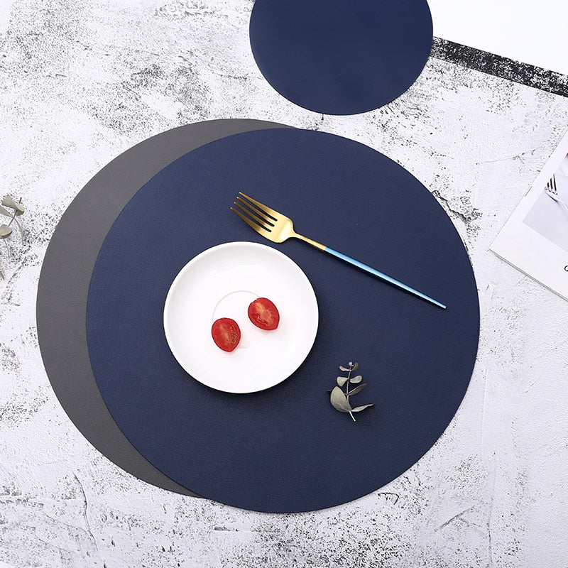 Contemporary Placemats And Coasters In PU Leather Waterproof