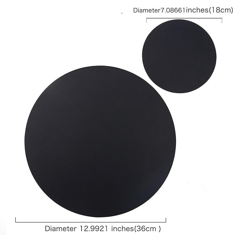 Contemporary Placemats And Coasters In PU Leather Waterproof